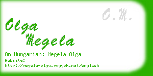 olga megela business card